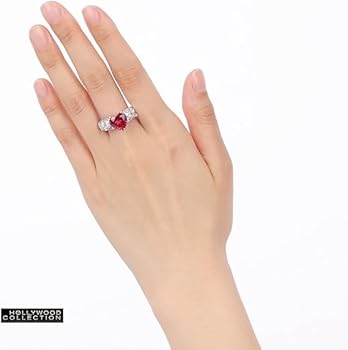 Amazon | [Hollywood Showcase] ルビーの指輪 ハート リング
